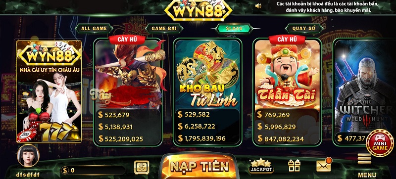 Game slot độc đáo tại Wyn88